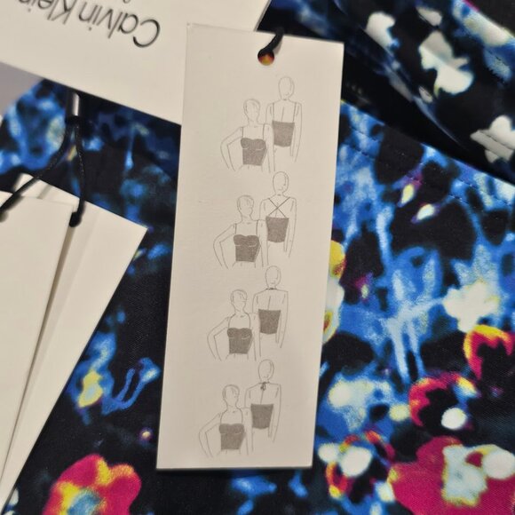 Calvin Klein Printed Balconette Bikini Top & Tummy-Control High-Waist Bottoms - Picture 8 of 11